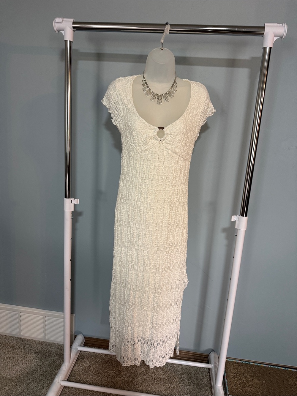 Ivory Lace Maxi Dress